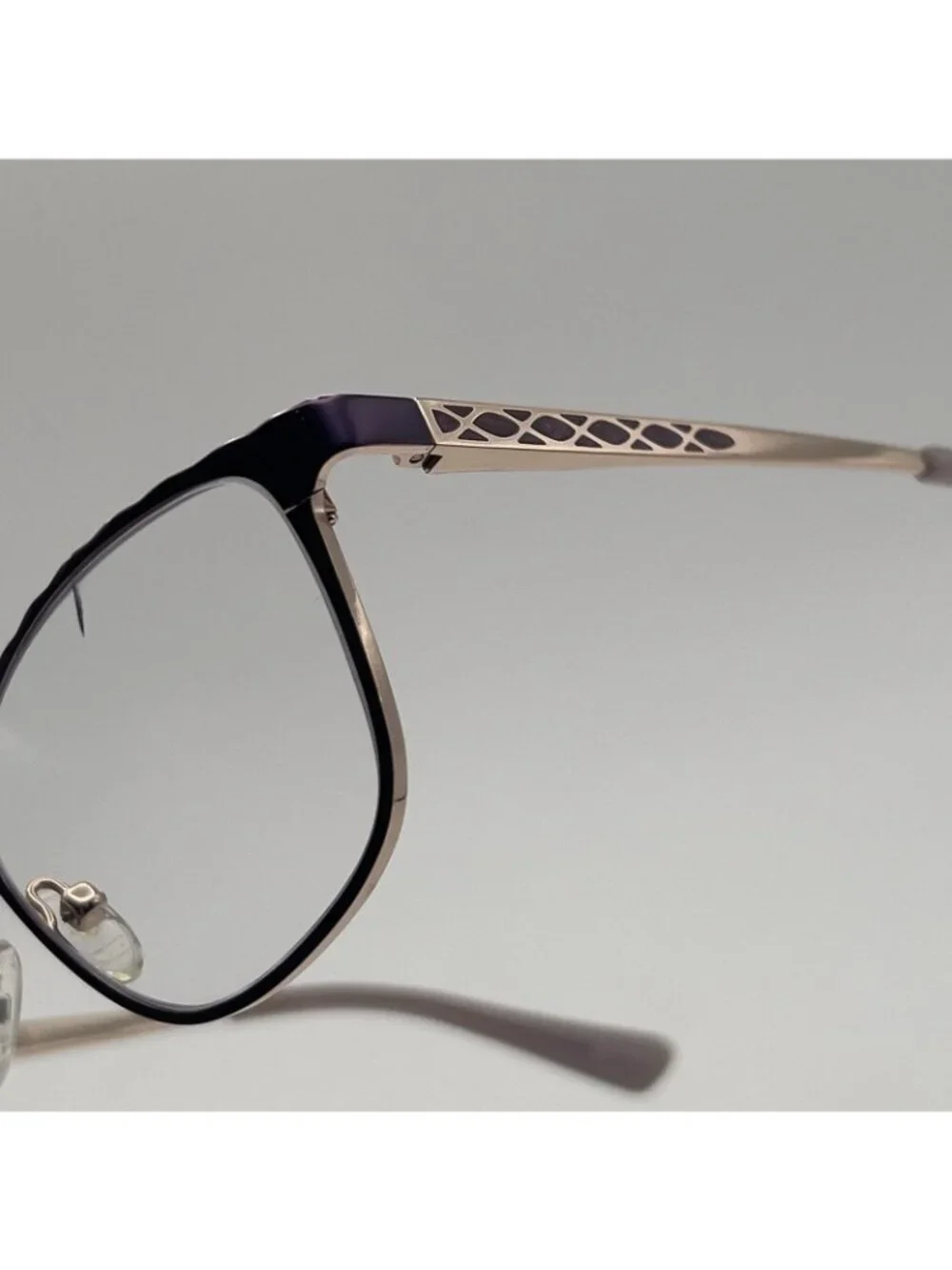 Ann Taylor ATP019 C02 Eyeglass Frames Luxury Petite Metal Purple Gold 48-16-130
